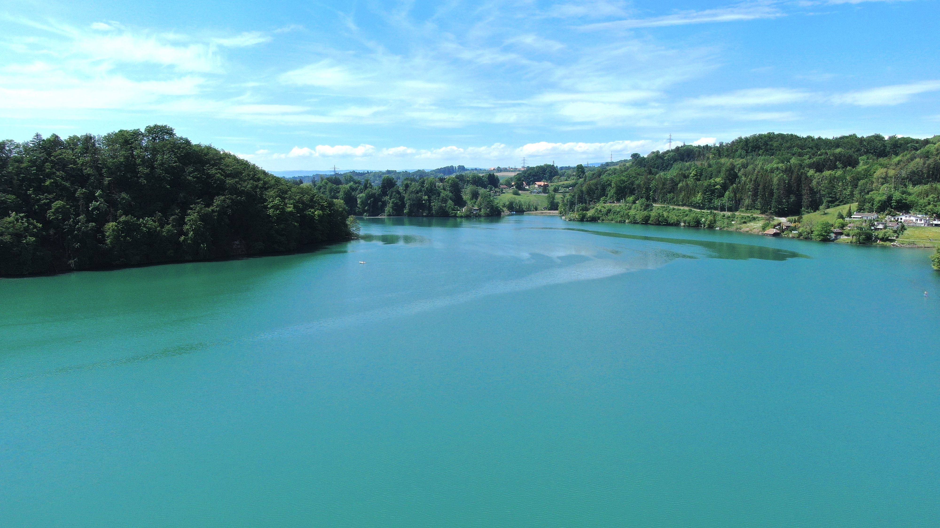 Das Naturparadies Wohlensee aus der Luft